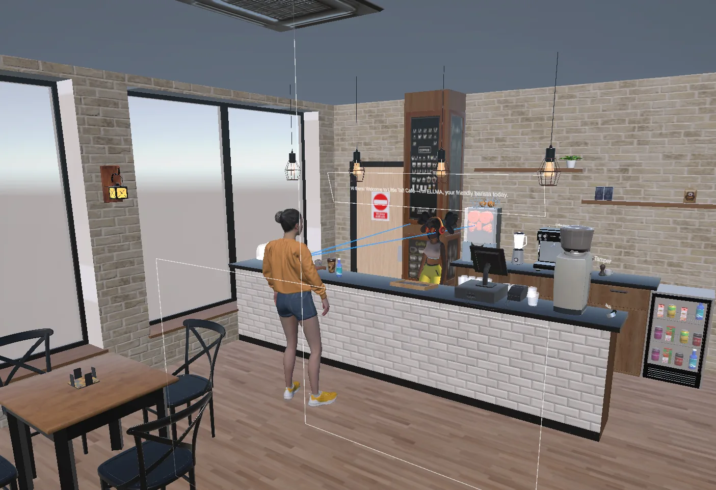 Cafe dialogue view