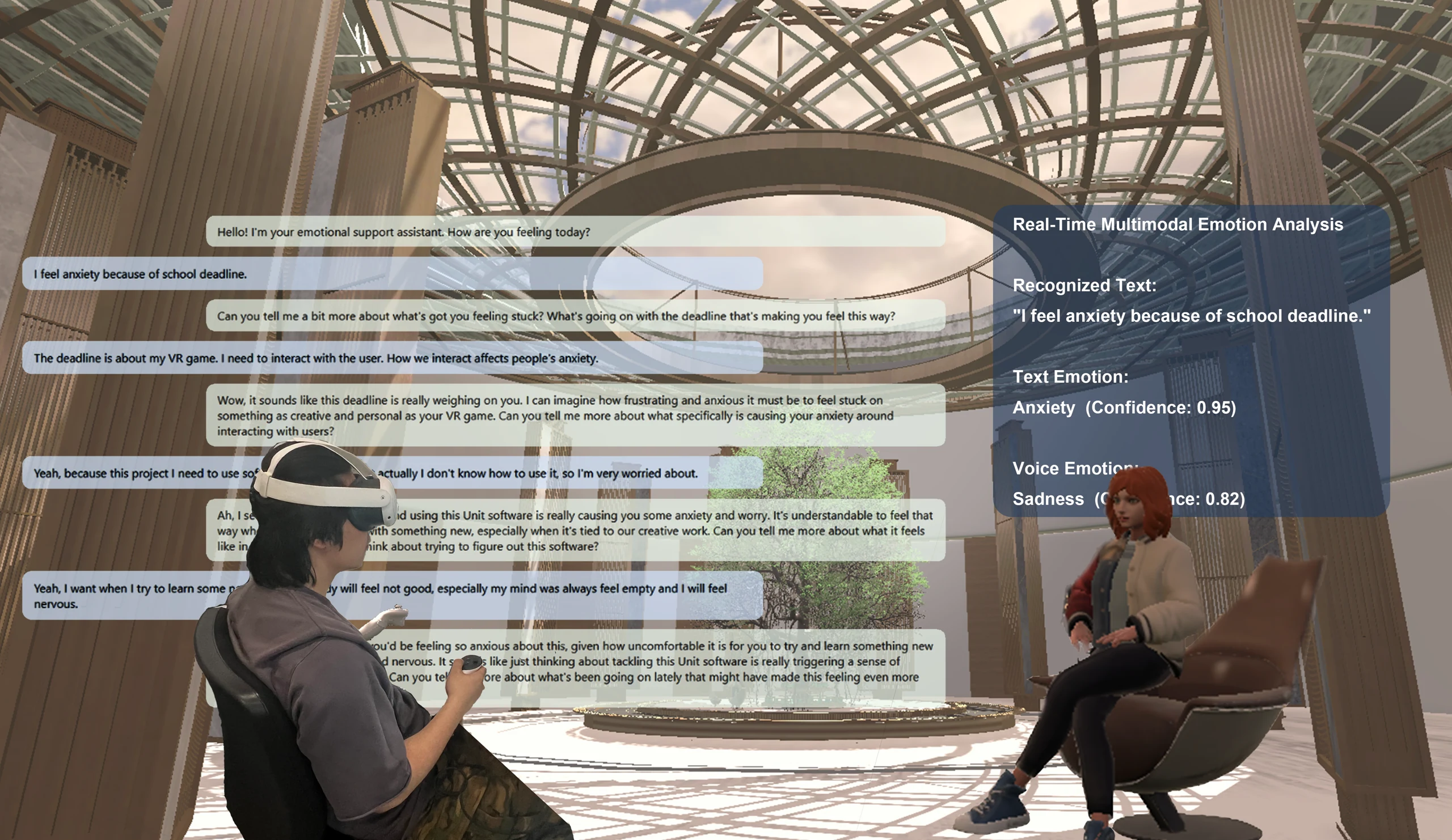 VR dialogue system UI screenshot